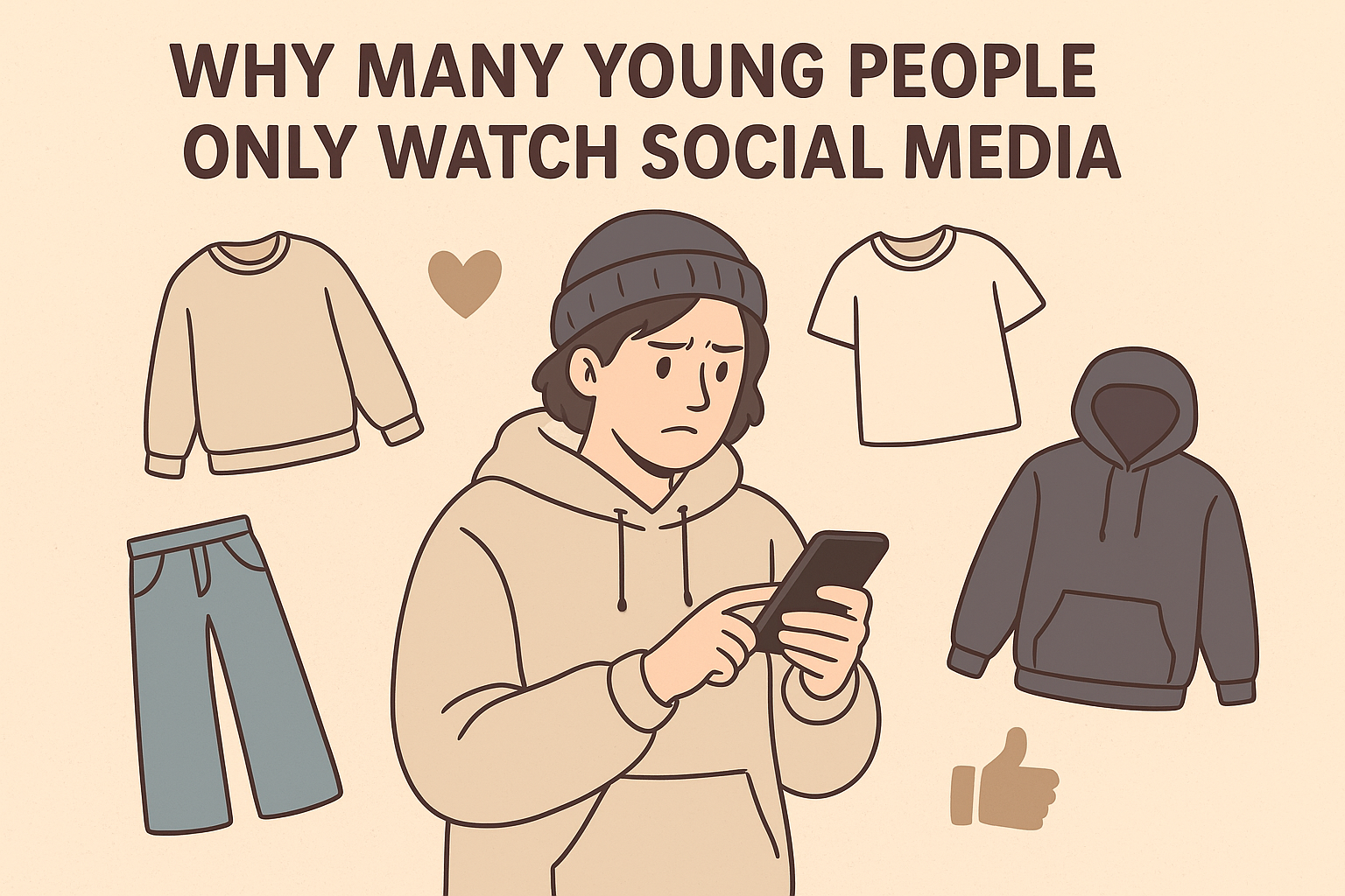 Why many young people only watch social media and how this changes their style